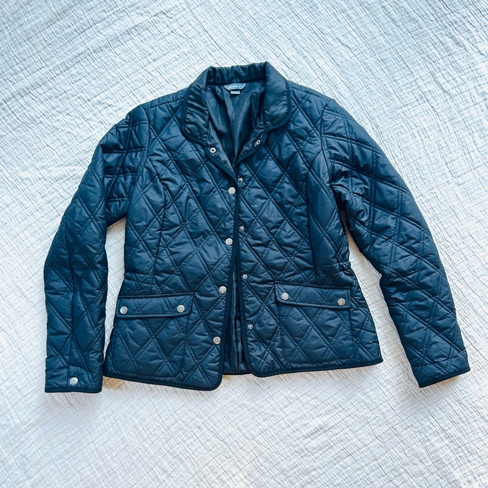 Eddie Bauer Women's Navy Quilted Puffer Jacket